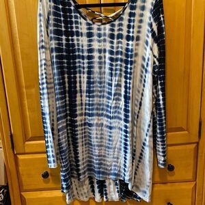 High low tie dye tunic ladies size L